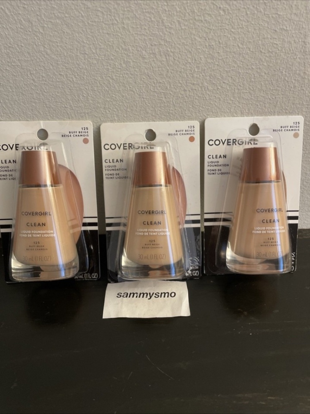 Covergirl Clean Liquid Foundation 125 BUFF BEIGE 1 oz., x3 READ DESCRIPTION